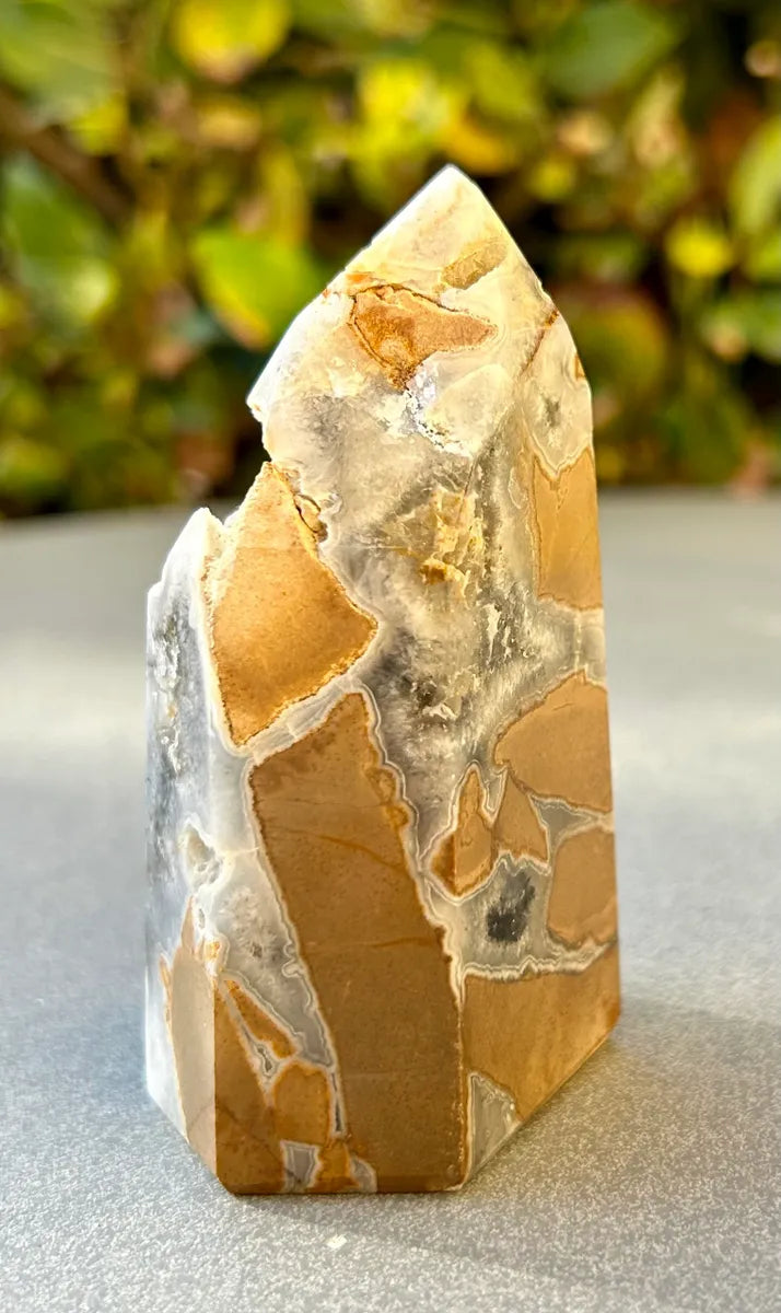 Mosaic Chalcedony Quartz Tower