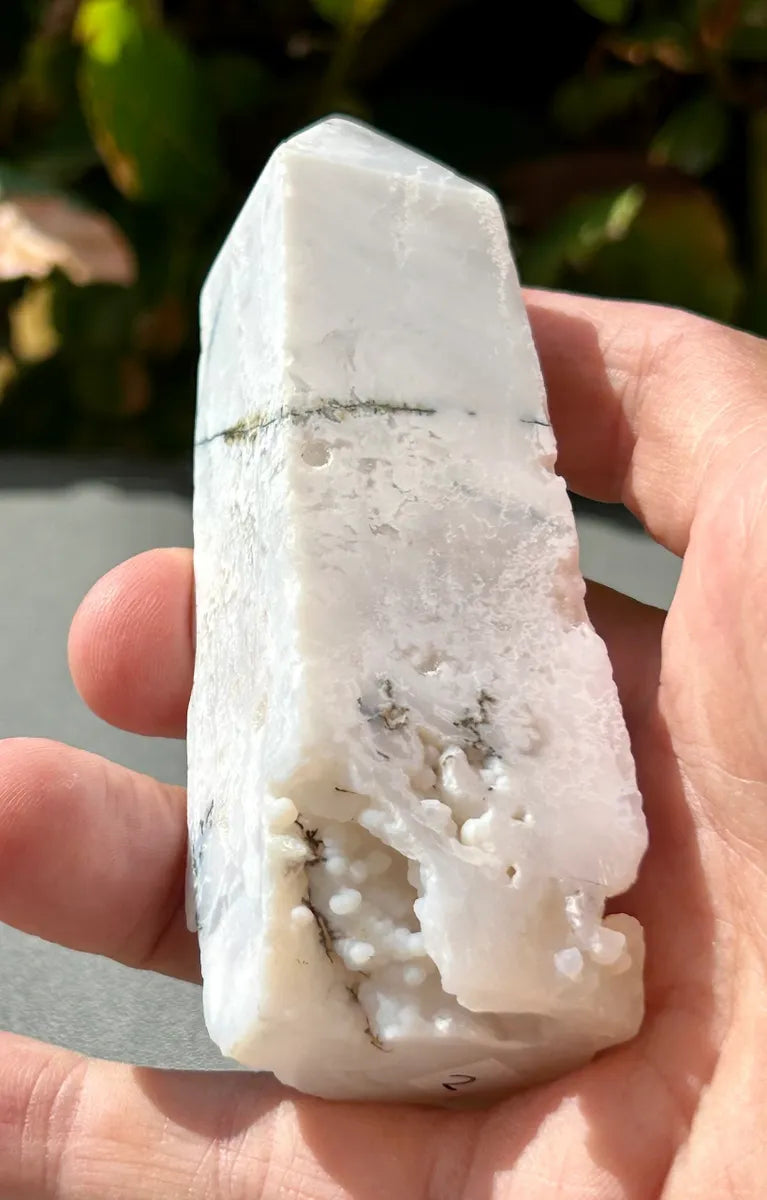 White Plume Agate Obelisk