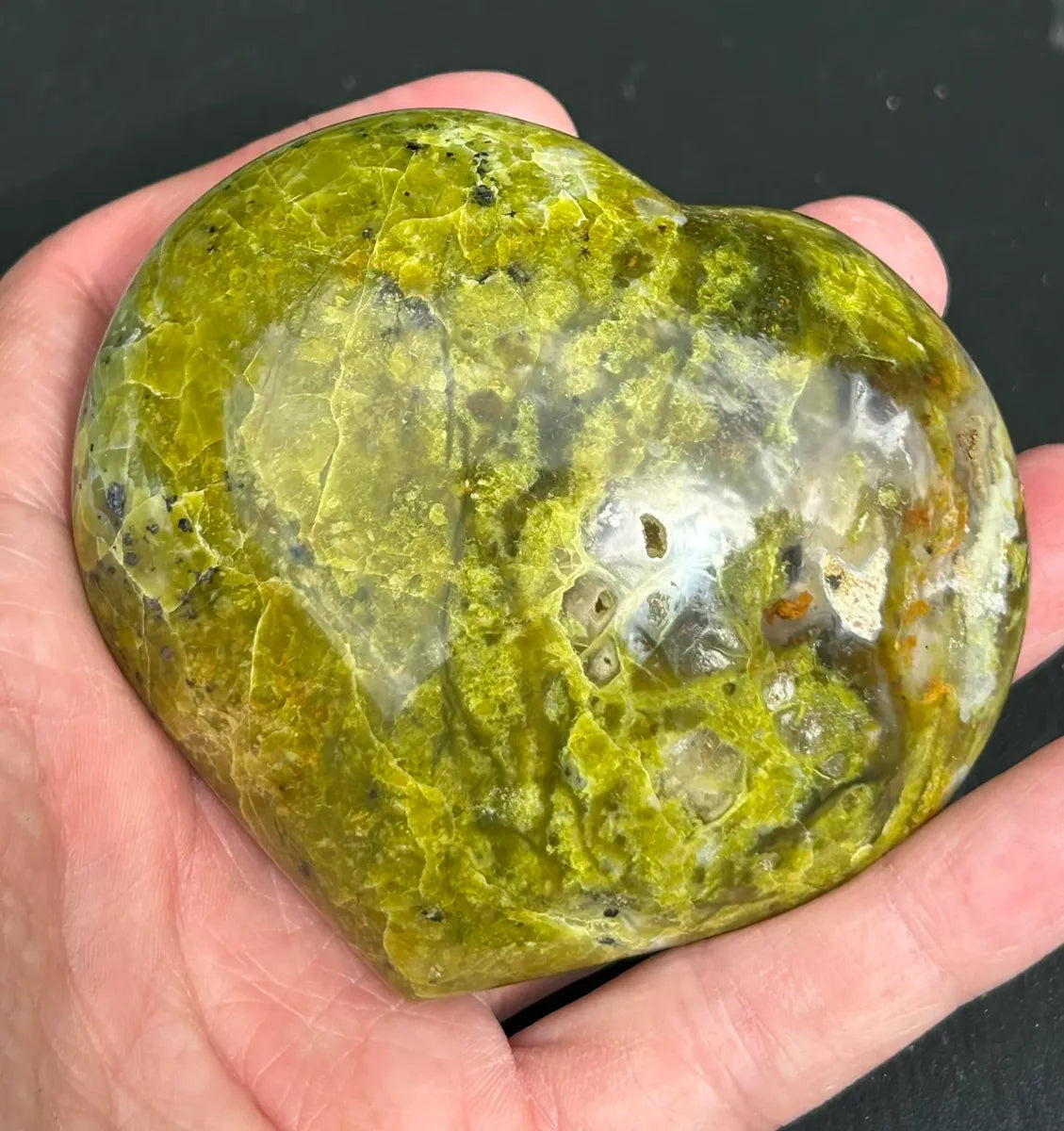 Green Opal Heart