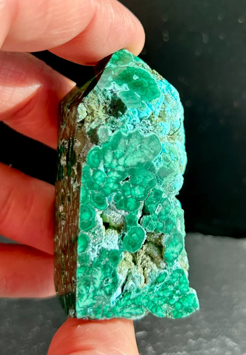 Semi-Polished Malachite Tower