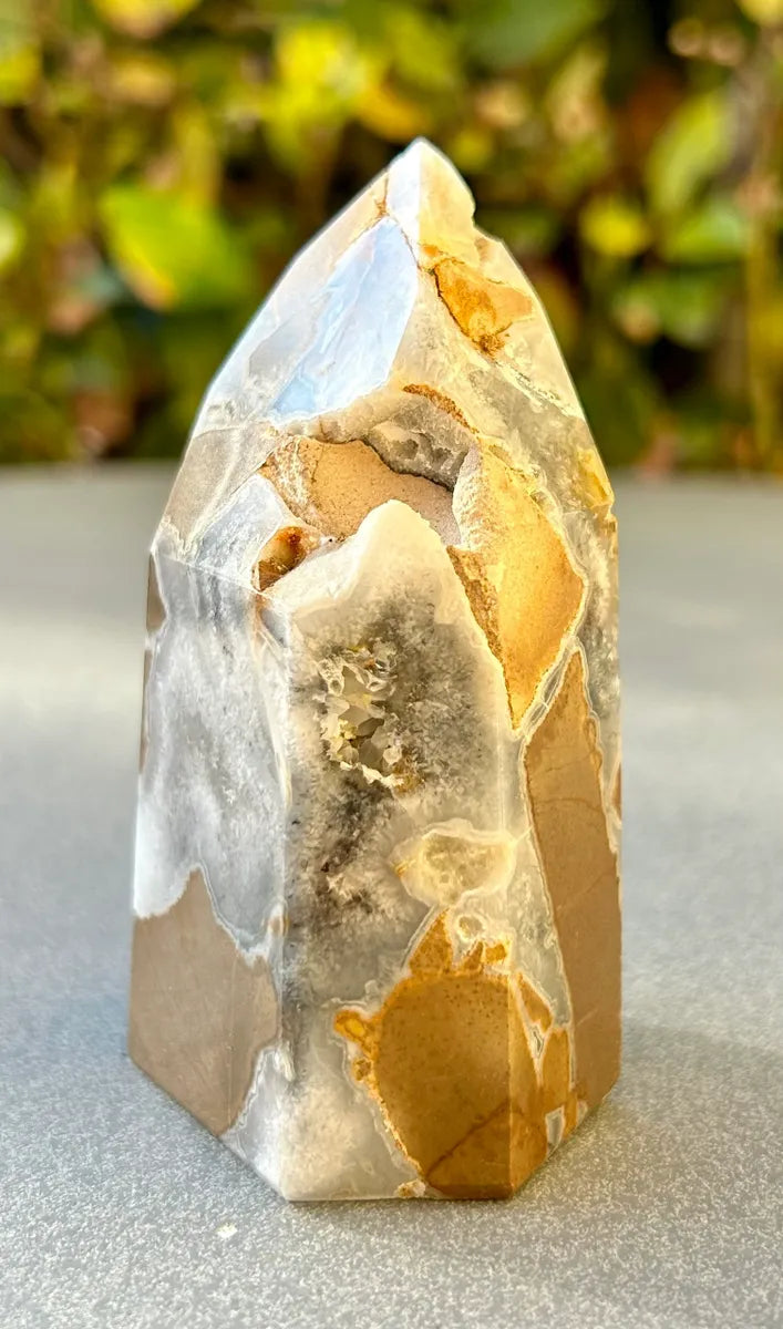 Mosaic Chalcedony Quartz Tower