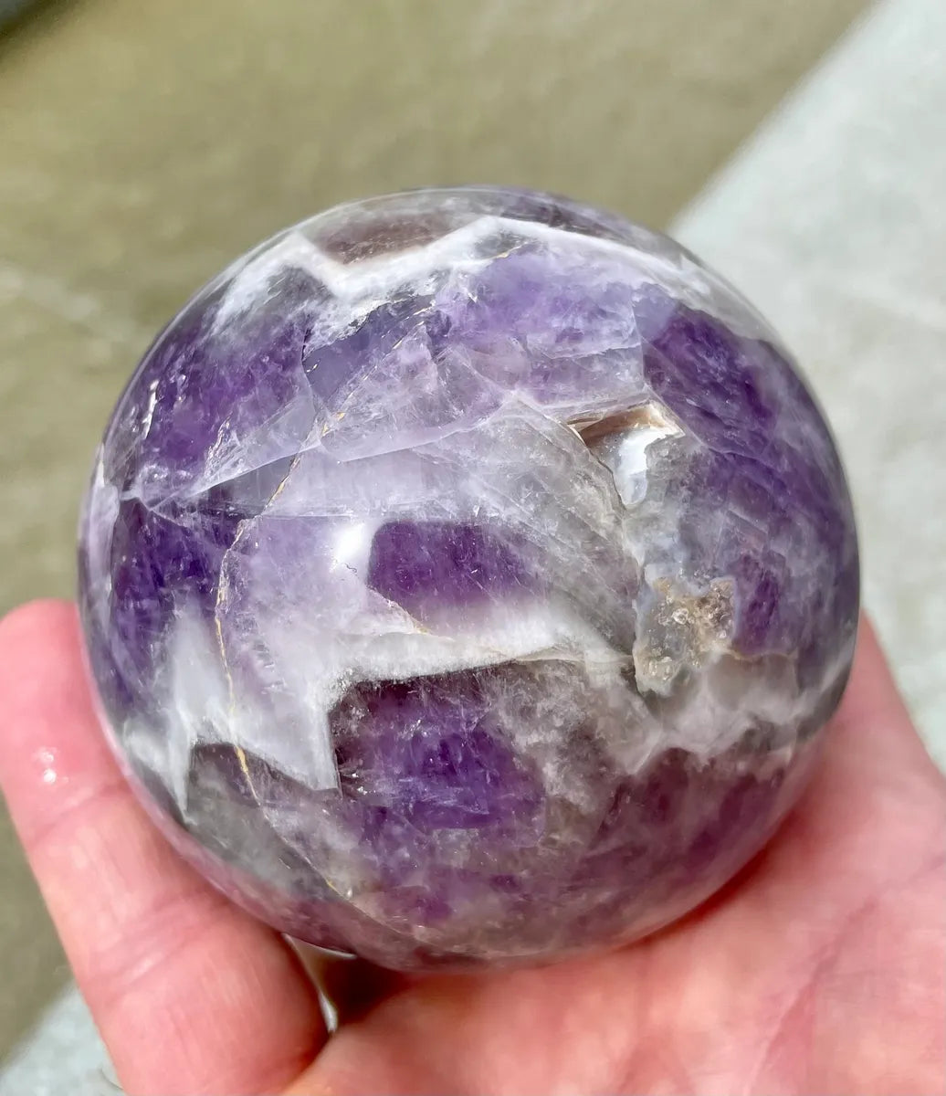 Chevron Amethyst Sphere