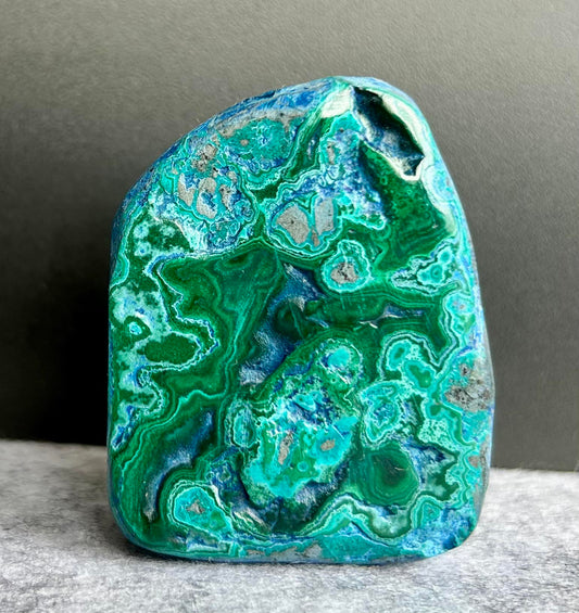 Semi Polished Chrysocolla and Malachite