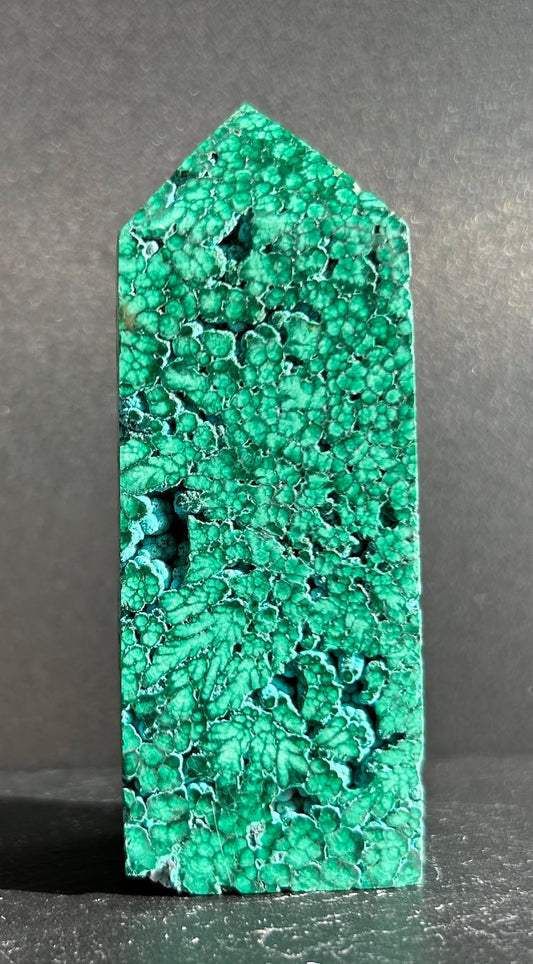 Semi-Polished Malachite Tower (2)