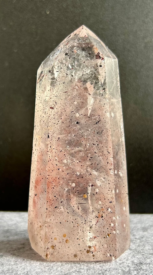 Polished Harlequin Quartz Tower (13)