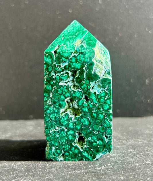Semi-Polished Malachite Tower (1)