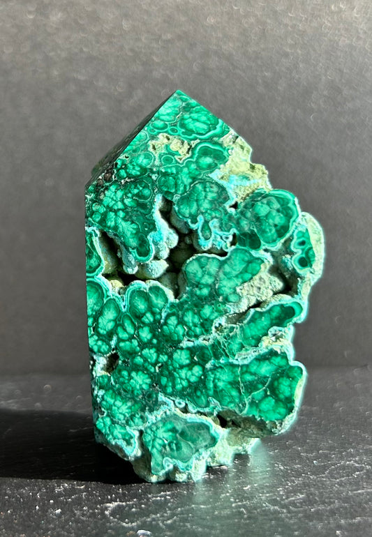 Semi-Polished Malachite Tower (3)