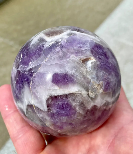 Chevron Amethyst Sphere