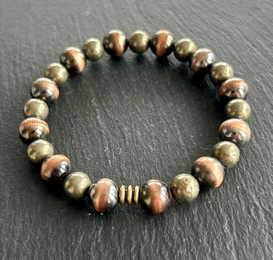 Pyrite & Copper Bracelet
