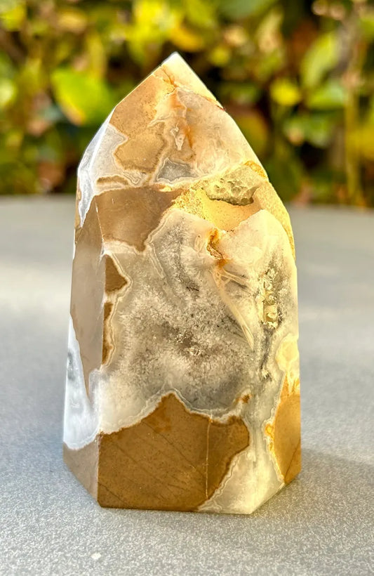Mosaic Chalcedony Quartz Tower